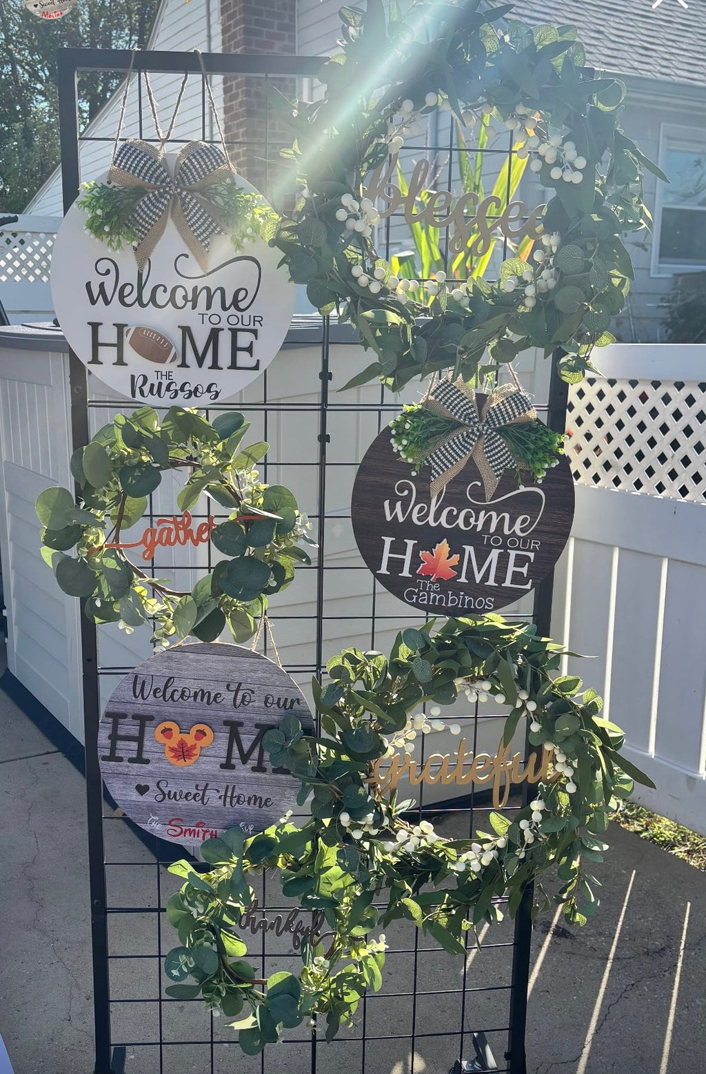 Welcome Sign w/ Interchangeable Pieces