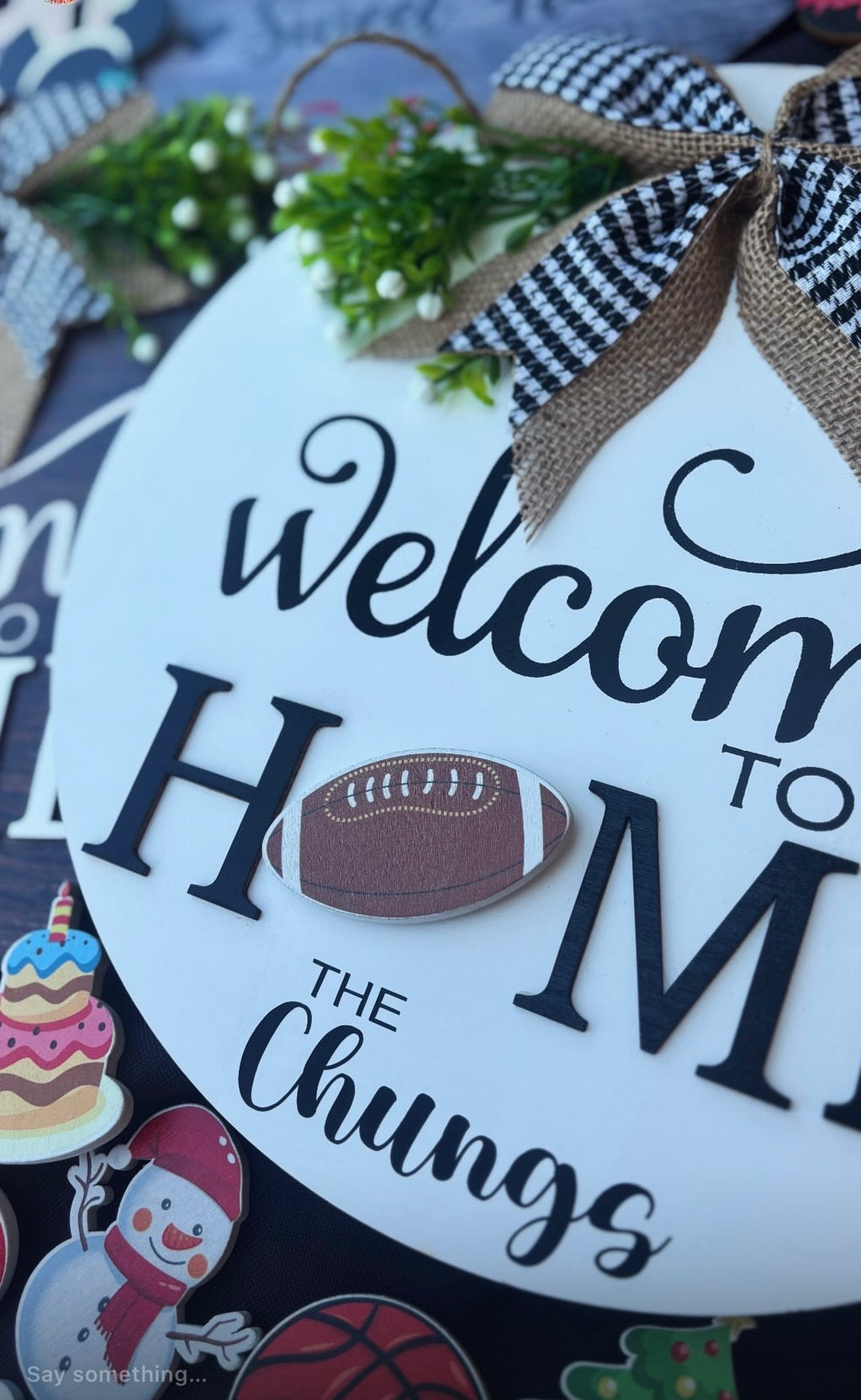 Welcome Sign w/ Interchangeable Pieces